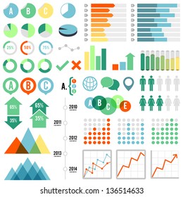 Infographics Set - Set of infographic elements.  Eps10 file with transparency. 