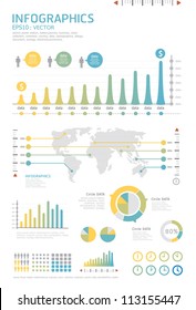 infographics set and Information Graphics vector