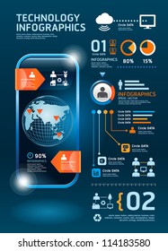 infographics set and Information technology Graphics vector