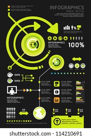 infographics set and Information technology Graphics vector