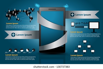 infographics set and Information technology Graphics, Vector illustration modern template design