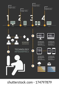 infographics set and Information technology Graphics vector