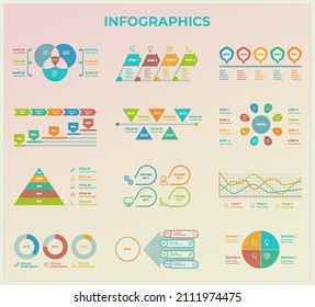 Infographics set of templates for business presentation. Vector.