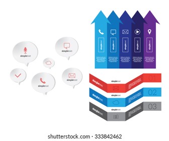 Infographics set Vector illustration. can be used for workflow layout, banner, diagram, number options, step up options, web design.