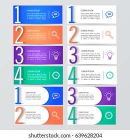 Infographics set, vector illustration. Template for brochure, web design, business