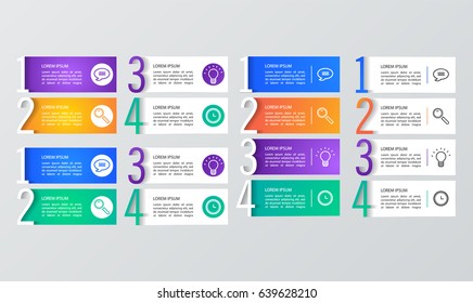 Infographics set, vector illustration. Template for brochure, web design, business