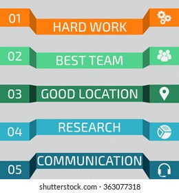 Infographics set. Vector Template for diagram, graph, presentation and chart