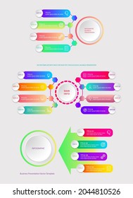 Infographics. Set of vector templates for business presentations.