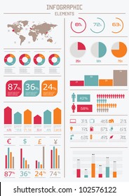 infographics set. World Map and Information Graphics