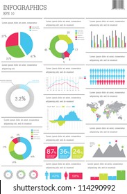 Infographics set. World Map and Information Graphics