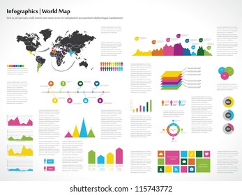 Infographics set. World Map and Information Graphics