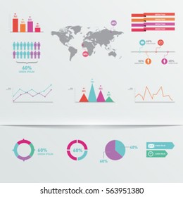 Infographics set. World Map and Information Graphics