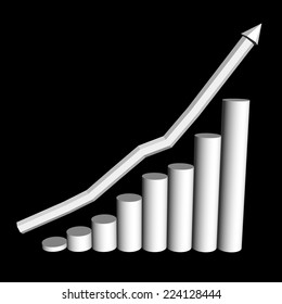 Infographics showing growth in sales