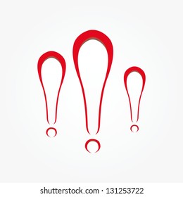 Info-graphics sign - exclamation point. Vector illustration.