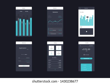 Infographics Smartphone Application Data UI UX Vector Illustration