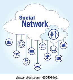 Infographics social network