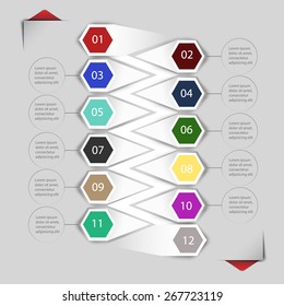 Infographics with space for text and business concept