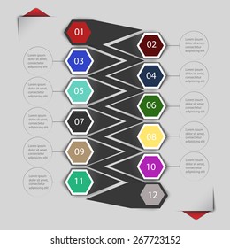 Infographics with space for text and business concept