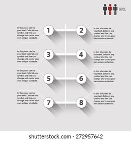 Infographics with space for text. Horizontal and vertical lines. Vector graphics.