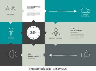 Infographics speechflat  diagram with text fields. 24 Hours. 