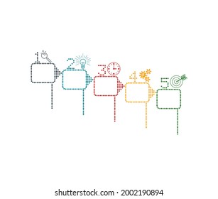 Infographics. Startup, planned step-by-step movement in business. Vector illustration, template.