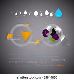 infografía estadística informe tridimensional con interés