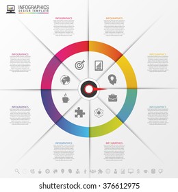 Infographics step by step with pointer. Business concept. Vector illustration.