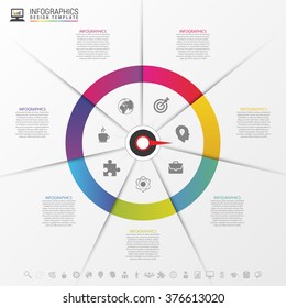 Infographics step by step with pointer. Business concept. Vector illustration