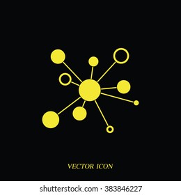 Infographics step by step with radial structure. Flat icon. 