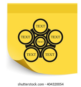 Infographics step by step with radial structure. Flat illustration.
