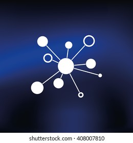 Infographics step by step with radial structure. Flat icon.