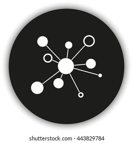 Infographics step by step with radial structure. Flat icon.