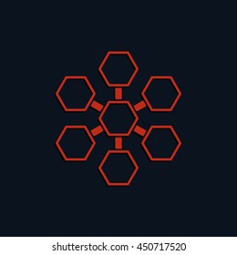 Infographics step by step with radial structure.