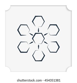 Infographics step by step with radial structure. Flat illustration.