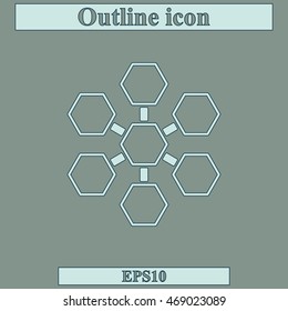 Infographics step by step with radial structure.