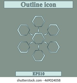 Infographics step by step with radial structure. Flat illustration.