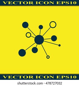 Infographics step by step with radial structure. Flat icon.