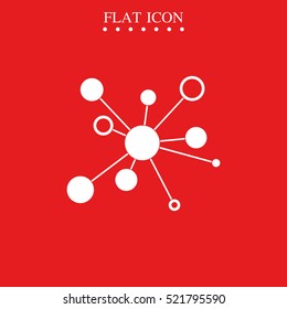 Infographics step by step with radial structure. Flat icon.