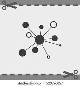 Infographics step by step with radial structure. Flat icon.