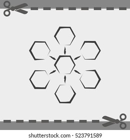 Infographics step by step with radial structure. Flat illustration.