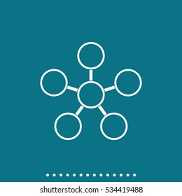 Infographics step by step with radial structure.