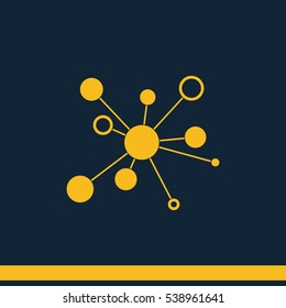 Infographics step by step with radial structure. Flat icon.