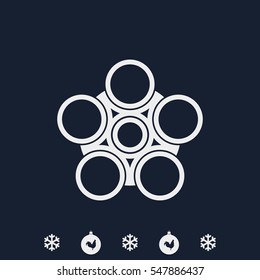 Infographics step by step with radial structure. Flat illustration.