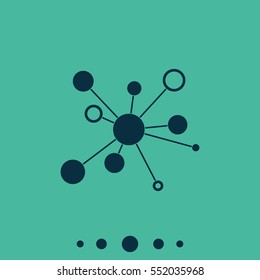Infographics step by step with radial structure. Flat icon.