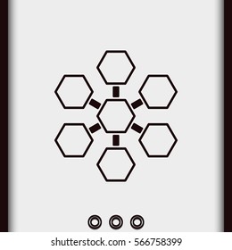 Infographics step by step with radial structure.