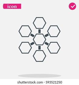Infographics step by step with radial structure.