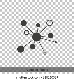 Infographics step by step with radial structure. Flat icon.
