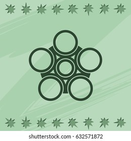 Infographics step by step with radial structure. Flat illustration.