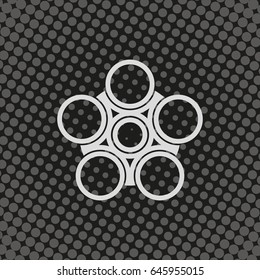 Infographics step by step with radial structure. Flat illustration.