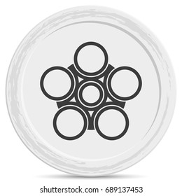 Infographics step by step with radial structure. Flat illustration.
